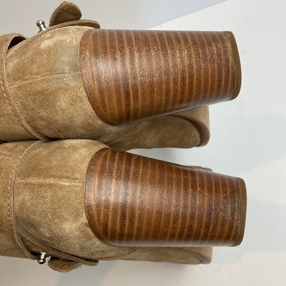 Rag & Bone Harrow Leather Ankle Boots Stone Suede Tan 38.5 EU 8.5 US Neutral - Picture 7 of 16